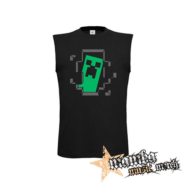 MINECRAFT - Hello I´m Creeper - čierne pánske tričko bez rukávov