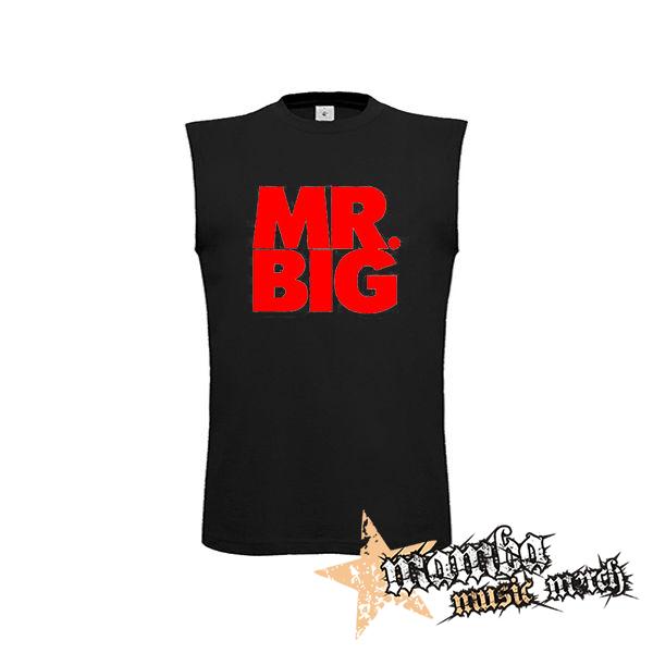 MR BIG - Logo Red White - čierne pánske tričko bez rukávov