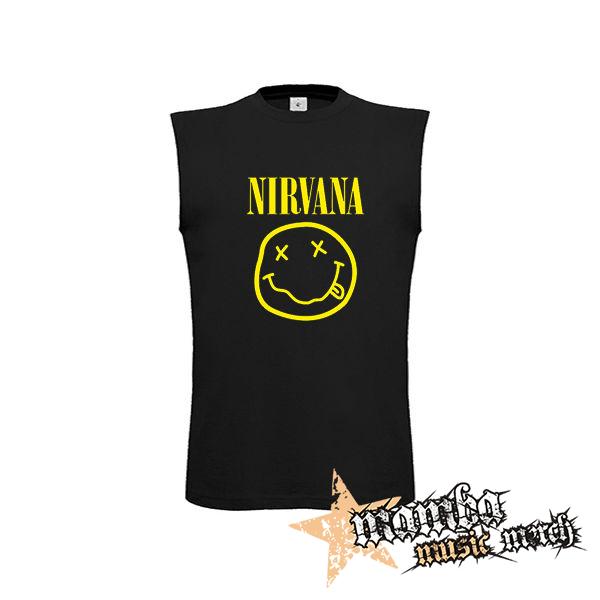 NIRVANA - Big Smile - čierne pánske tričko bez rukávov