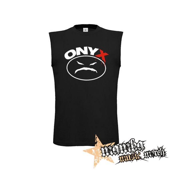 ONYX - Logo - čierne pánske tričko bez rukávov