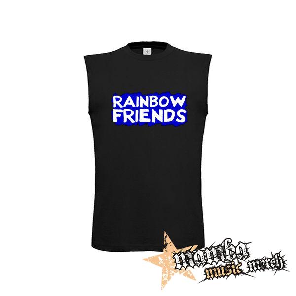 RAINBOW FRIENDS - čierne pánske tričko bez rukávov