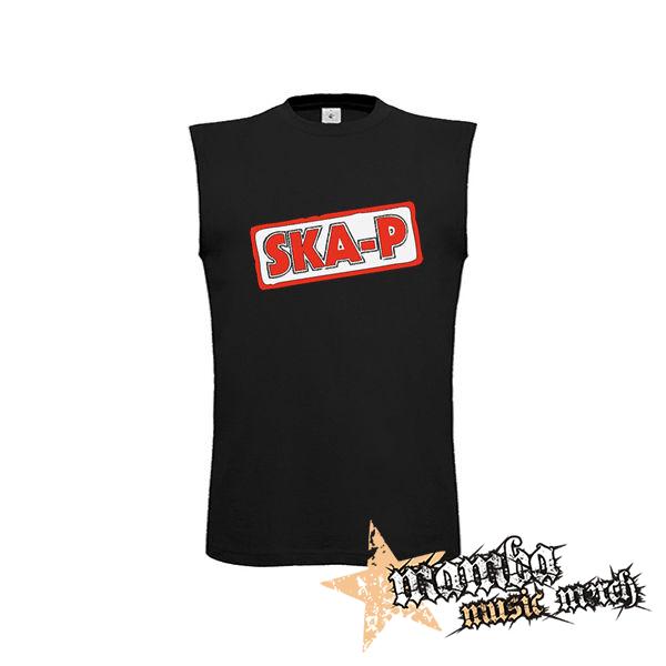 SKA-P - Red Logo - čierne pánske tričko bez rukávov
