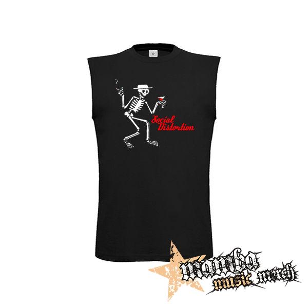 SOCIAL DISTORTION - Skeleton & Logo - čierne pánske tričko bez rukávov