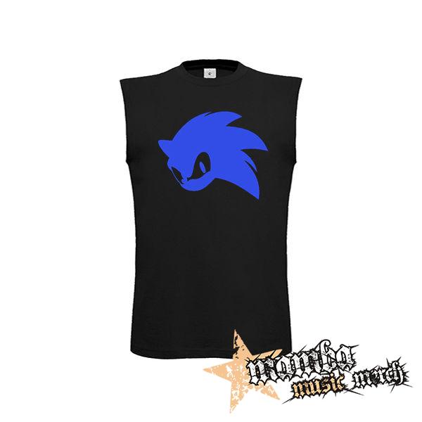 SONIC THE HEDGEHOG - Face - čierne pánske tričko bez rukávov