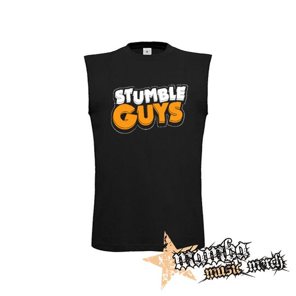STUMBLE GUYS - Logo - čierne pánske tričko bez rukávov