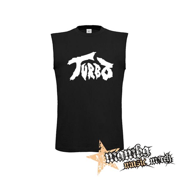 TURBO - Logo White - čierne pánske tričko bez rukávov