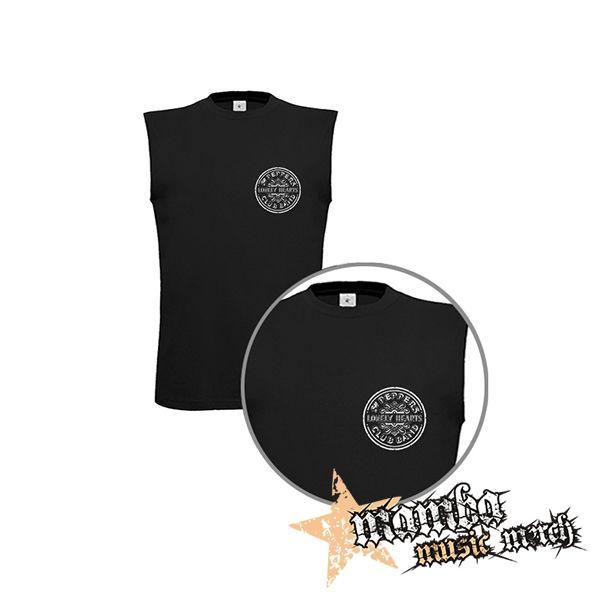 BEATLES - Lonely Hearts - čierne pánske tričko bez rukávov