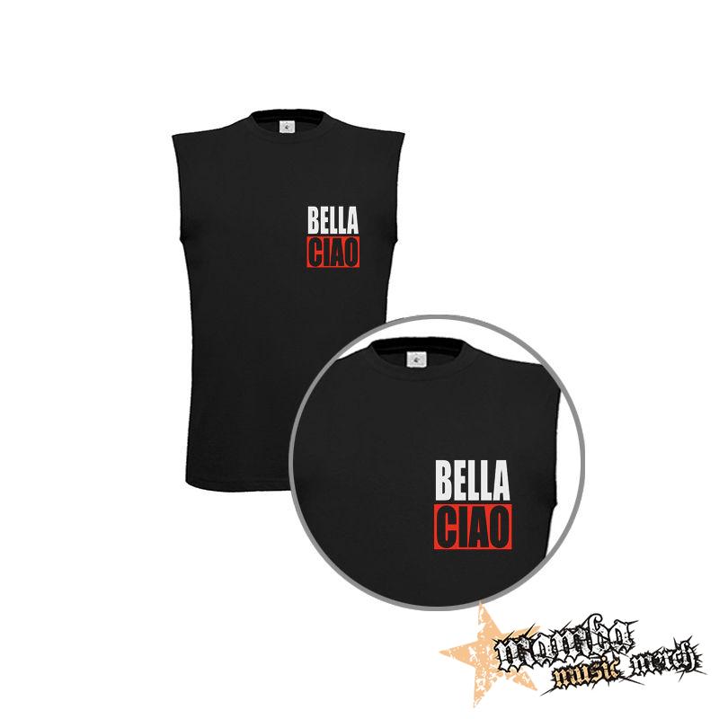 BELLA CIAO - čierne pánske tričko bez rukávov