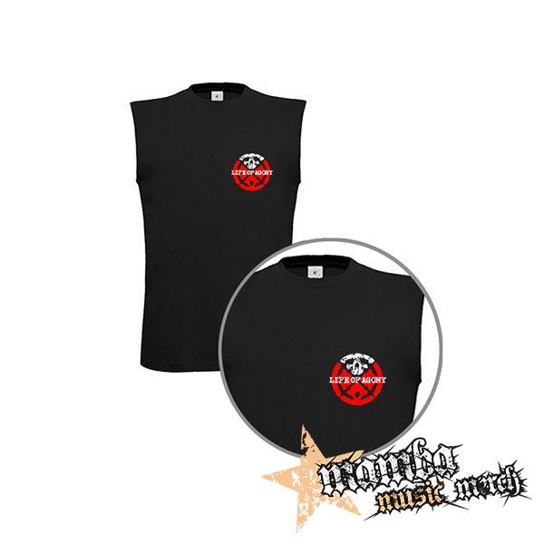 LIFE OF AGONY - Logo Symbol Crest - čierne pánske tričko bez rukávov