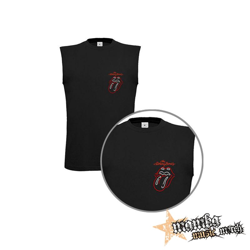 ROLLING STONES - Custom Tongue - čierne pánske tričko bez rukávov
