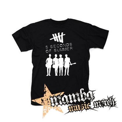 5 SECONDS OF SUMMER - Logo & Band - čierne detské tričko