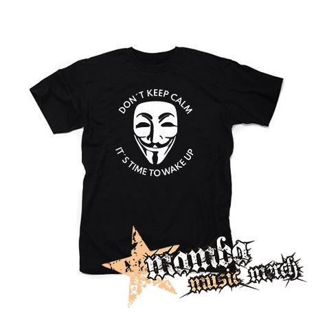 ANONYMOUS - Don´t Keep Calm It´s Time To Wake Up - čierne detské tričko