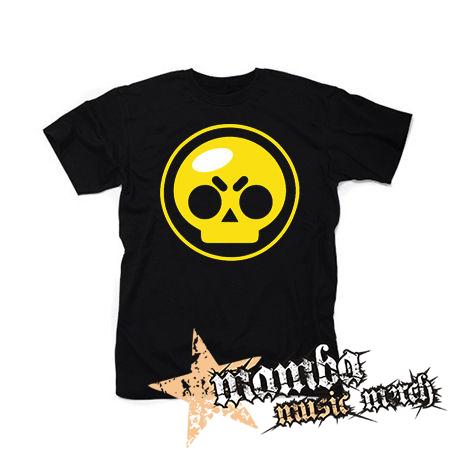 BRAWL STARS - Yellow Skull - čierne detské tričko