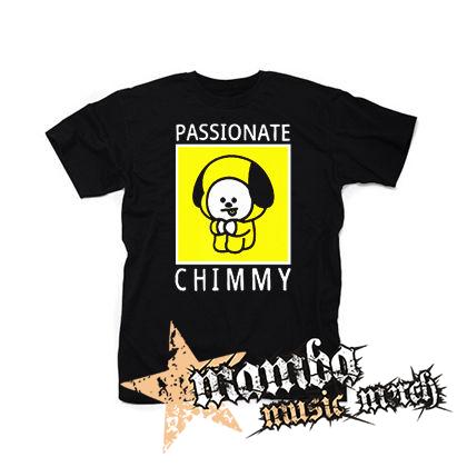 BT21 - Passionate Chimmy NA ČIERNE - čierne detské tričko