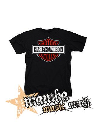 HARLEY DAVIDSON - Red Crest Logo Motive 2 - čierne detské tričko