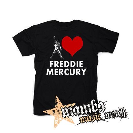 I LOVE FREDDIE MERCURY - čierne detské tričko