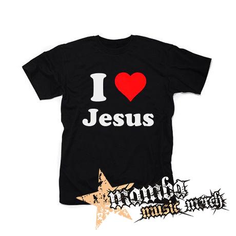 I LOVE JESUS - čierne detské tričko