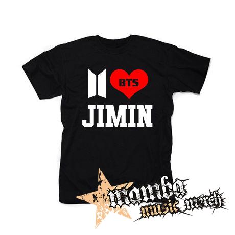 I LOVE JIMIN - Bangtan Boys - čierne detské tričko