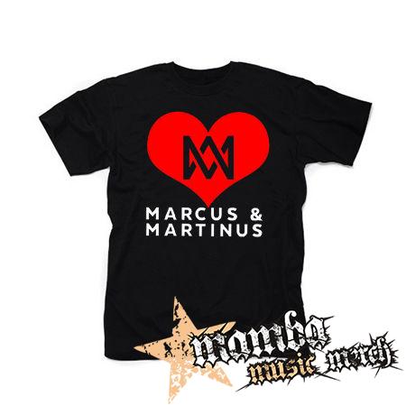 I LOVE MARCUS & MARTINUS - Motive 2 - čierne detské tričko