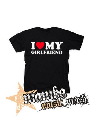 I LOVE MY GIRLFRIEND - čierne detské tričko