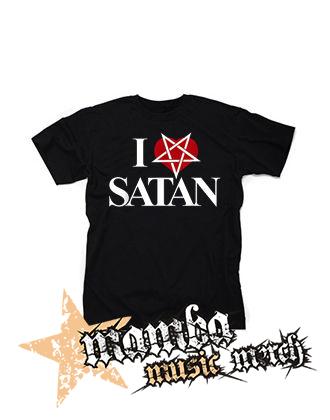 I LOVE SATAN - Pentagram Heart - čierne detské tričko