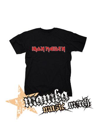 IRON MAIDEN - Logo Red White - čierne detské tričko
