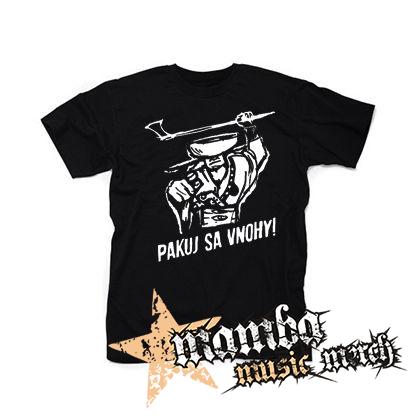 JÁNOŠÍK - Pakuj Sa Vnohy! - čierne detské tričko
