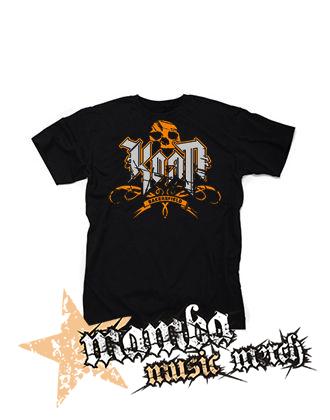KORN - Logo Crest Bakersfield Orange - čierne detské tričko
