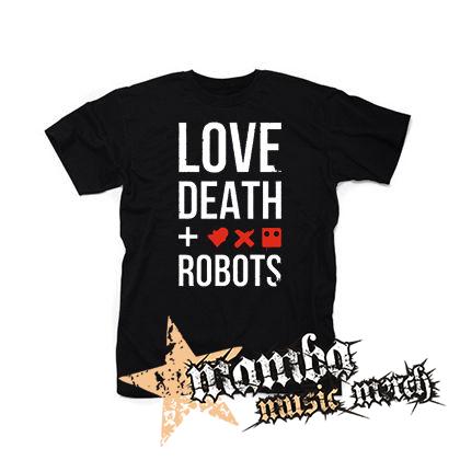 LOVE DEATH ROBOTS - Logo And Crest - čierne detské tričko