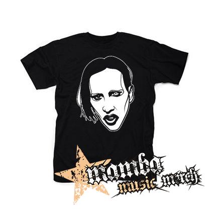 MARILYN MANSON - Art Drawing Portrait - čierne detské tričko