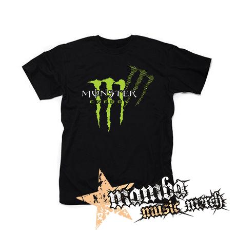 MONSTER ENERGY - Green Logo Honey Bee - čierne detské tričko