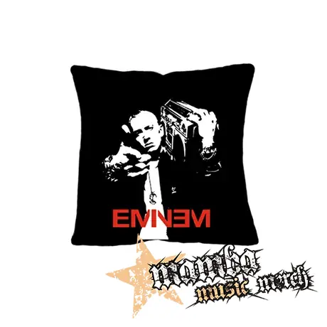 EMINEM - Logo & Portrait na ČIERNE - vankúš