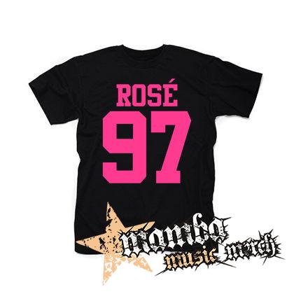 ROSÉ 97 - Pink Logo - čierne detské tričko
