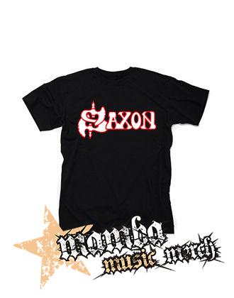 SAXON - Logo - čierne detské tričko
