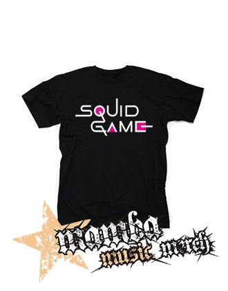 SQUID GAME - Logo Colour Pink - čierne detské tričko