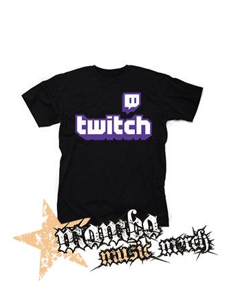 TWITCH - Purple Logo Sign - čierne detské tričko
