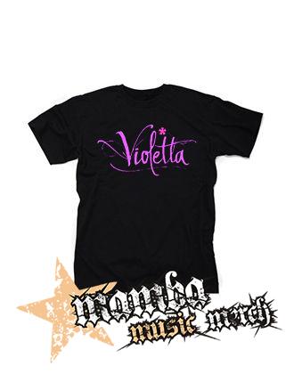 VIOLETTA - Logo - čierne detské tričko