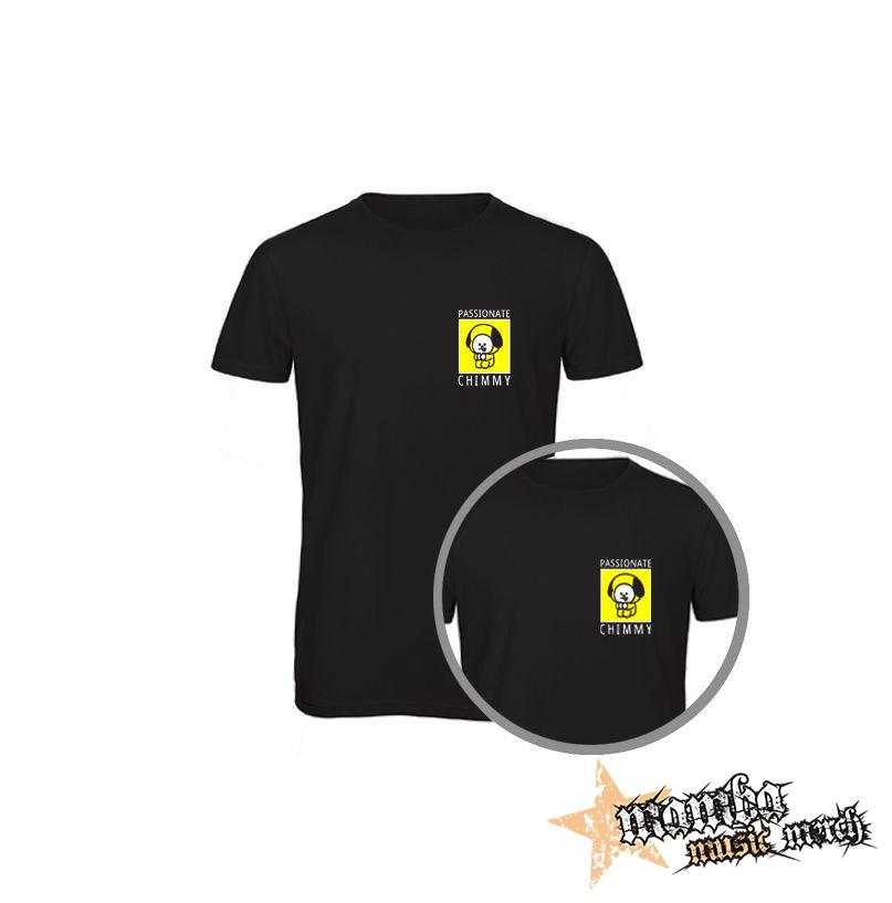 BT21 - Passionate Chimmy NA ČIERNE - čierne detské tričko