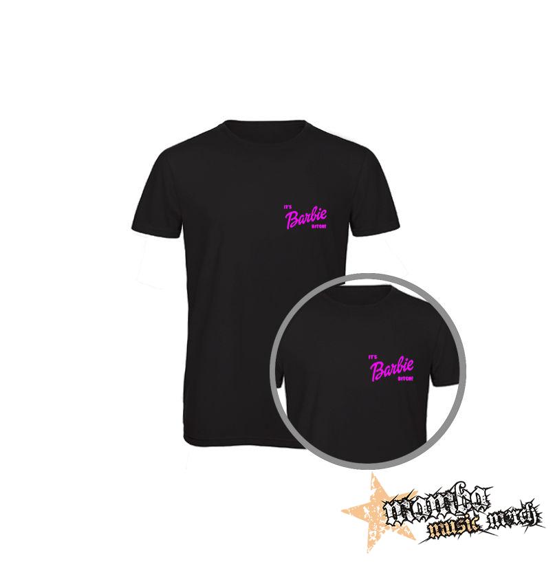 ITS BARBIE BITCH - Logo Ruzove - čierne detské tričko