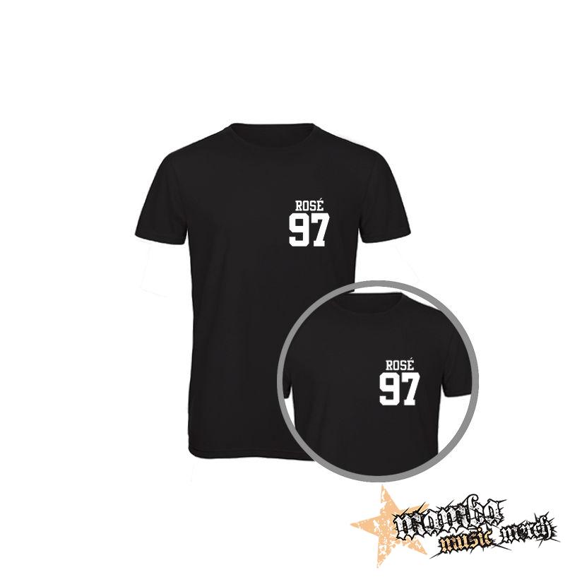 ROSÉ 97 - White Logo - čierne detské tričko