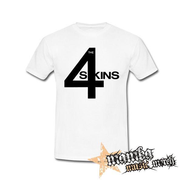 4 SKINS - Logo - biele pánske tričko