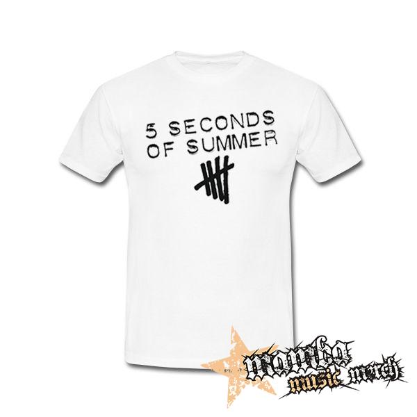 5 SECONDS OF SUMMER - Logo - biele pánske tričko