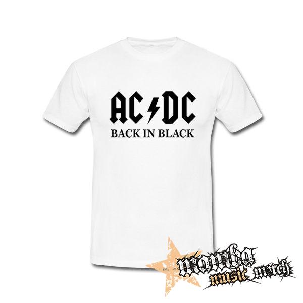 ACDC - Back In Black - biele pánske tričko