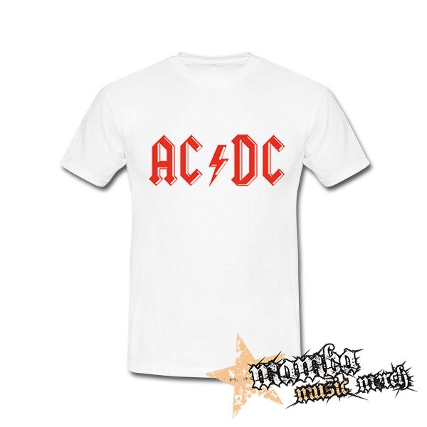 ACDC - Red Logo Vintage - biele pánske tričko
