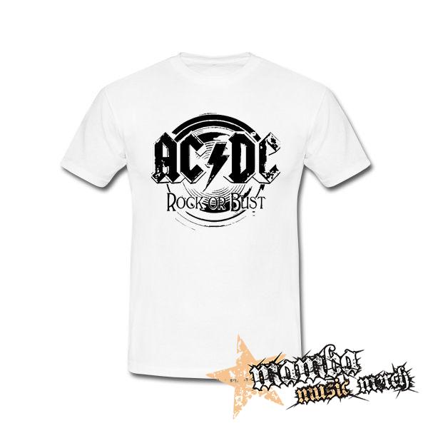 ACDC - Rock Or Bust - biele pánske tričko