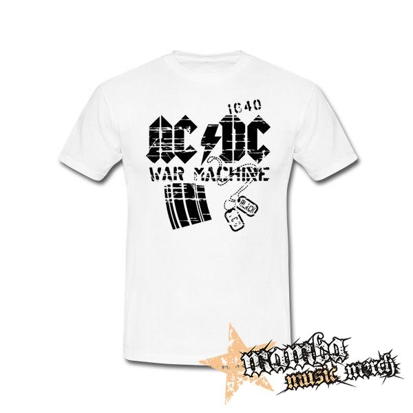 ACDC - War Machine - biele pánske tričko