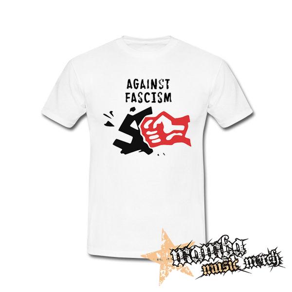 AGAINST FASCISM - biele pánske tričko