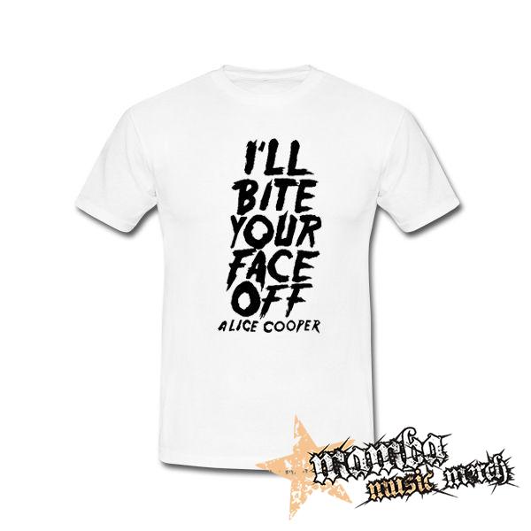 ALICE COOPER - Bite Your Face Off - biele pánske tričko