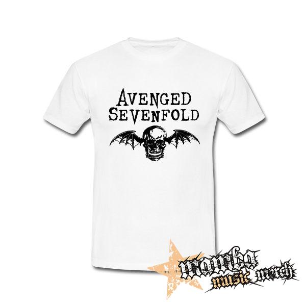 AVENGED SEVENFOLD - Logo A7X Skull - biele pánske tričko