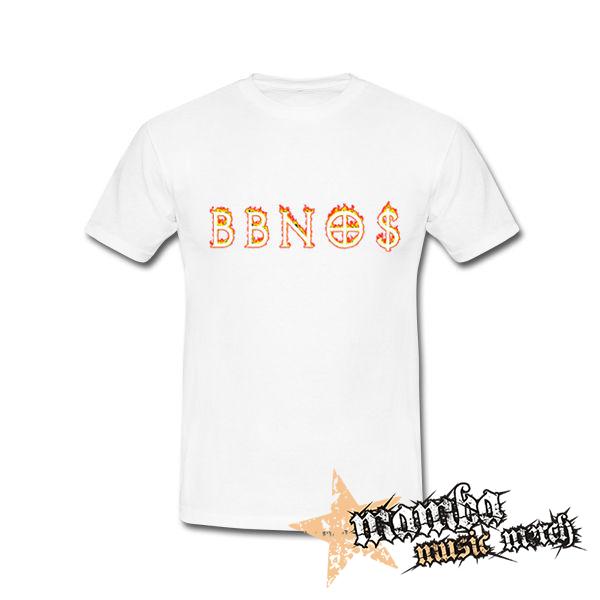 BBNOS - Logo Fire - biele pánske tričko